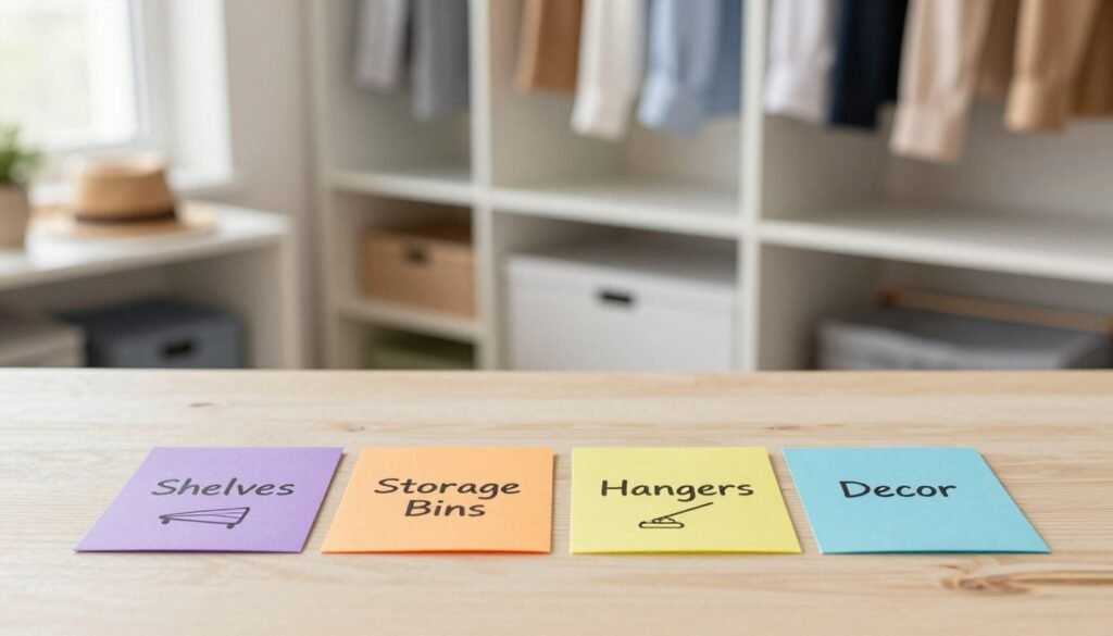 budget breakdown for closet makeover